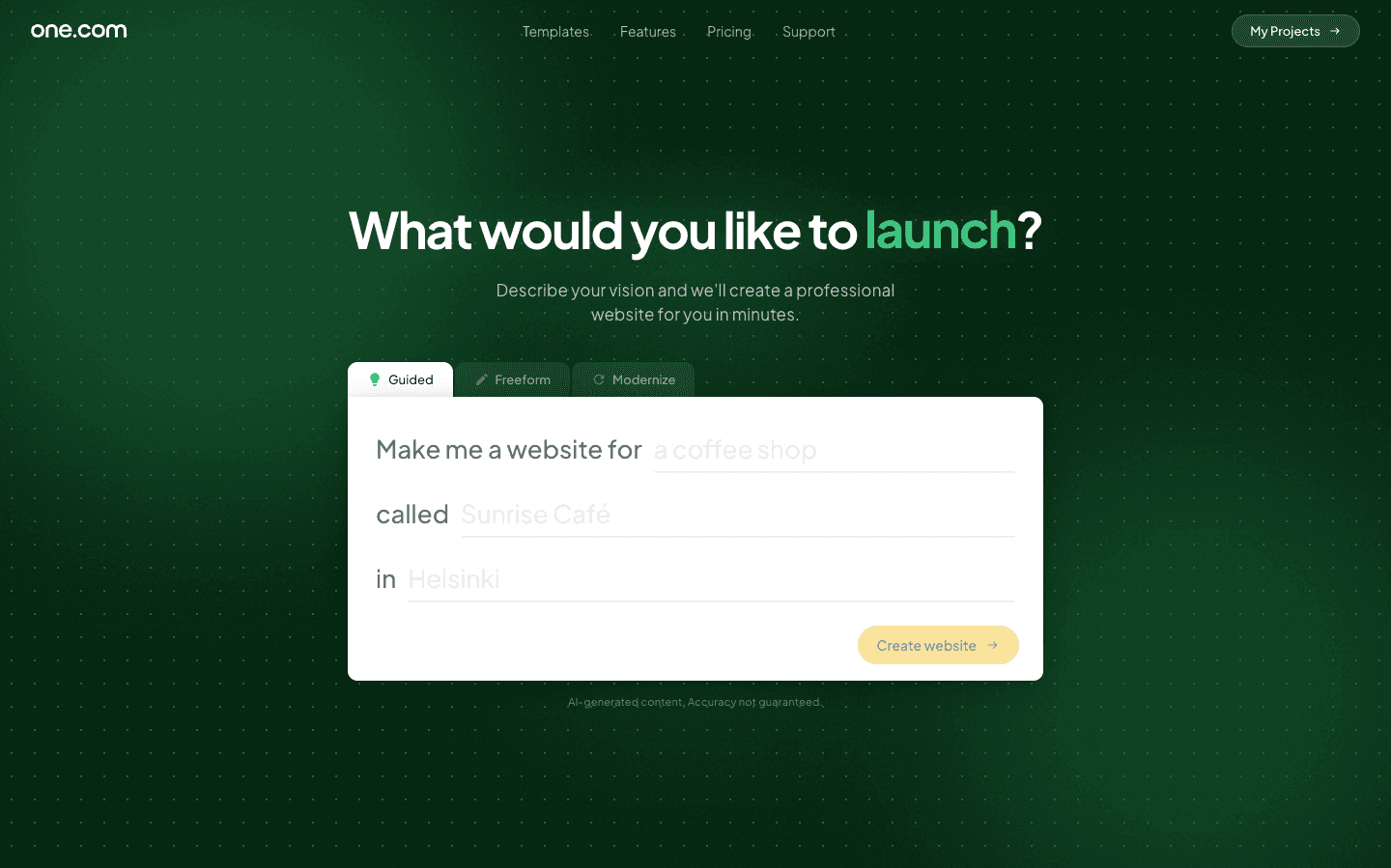 Aida AI Website Builder